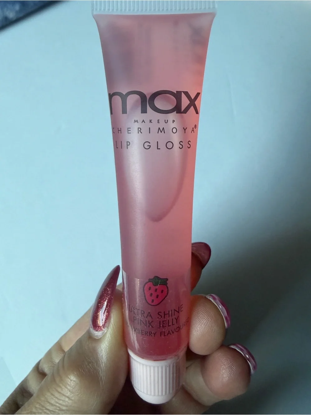 Cherimoya Max MakeupUltra Shine Pink Jelly Lip Gloss Peach & Strawberry 3 Pack
